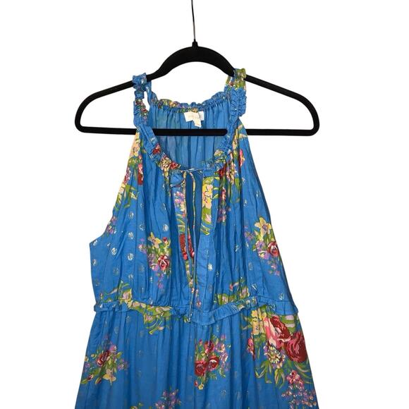 House of Harlow Helena Maxi Dress Medium Tiered Boho Floral - Picture 4 of 12